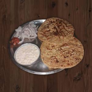 2 Aloo Paratha With Raitra And Achar