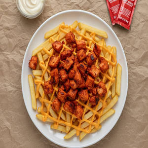 Chicken Loaded With Cheesy Fries