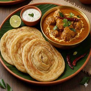 2pc Parotta+ 2pc Chicken Curry