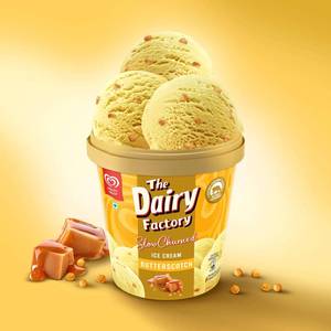 The Dairy Factory Slow Churned Butterscotch Icecream Tub 700 ML