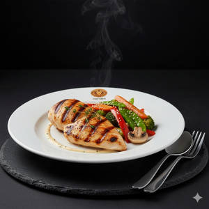 Grilled Chicken With Sauted With Sauted Vegetables