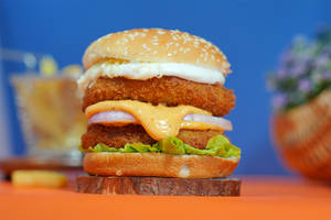 Cheese Double Tikki Burger