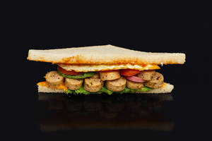 Chicken sausage sandwich