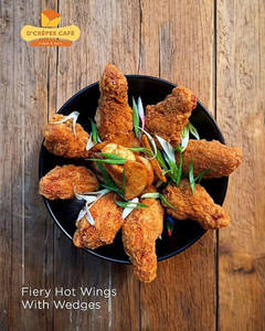 Fiery Hot Wings With Wedges