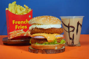 Combo Cheese Double Tikki Burger