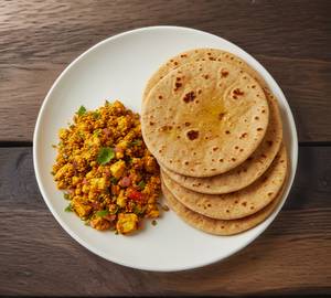 Paneer Bhurji With 4 Roti