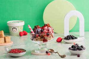 Berry Delight Boba Sundae