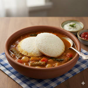 Sambhar Dipped Idli [2 Pieces]