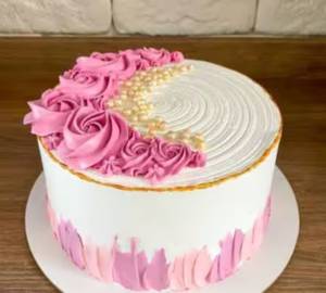Flowery Vanilla Cake [Eggless]