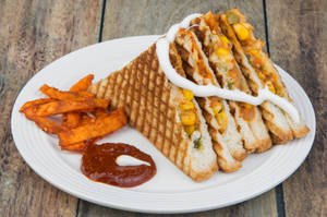 Corn Masala Sandwich