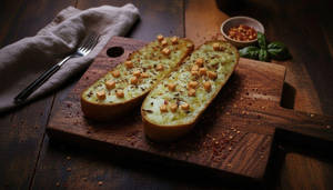 Tandoori Paneer Garlic Bread