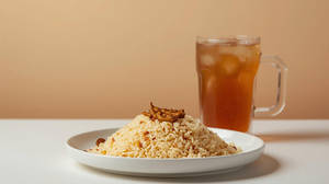 Plain Poha & Hot/cold Drink