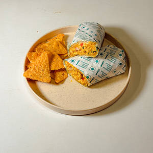 Scrambled Paneer Tortilla Wrap