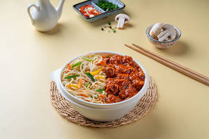 Veg Noodles With Chilli Garlic Mushroom