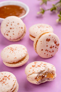 Eggless Salted Caramel Macaron (1 Pc)