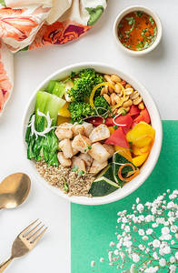 Suateed Fish With Quinoa Bowl