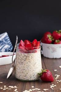 Strawberry Overnight Oatmeal With Chia (Energy 340kcal, 14g P)