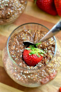 Chocolate Overnight Oatmeal With Chia (Energy 305kcal, 17g P)