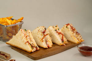 Cheese Club Sandwich W/h Fries