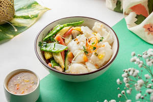 Steamed Fish & Veg In Lemon Butter Sauce Bowl