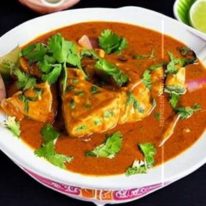 Fish Thai Curry In Red Greavy