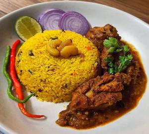 Chicken Curry And Biryani (Pulao)