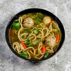 Veg Dumpling Noodle Soup