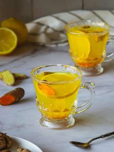 Ginger Lemon Turmeric Tea (Energy 58 Kcal  Protein 2g)