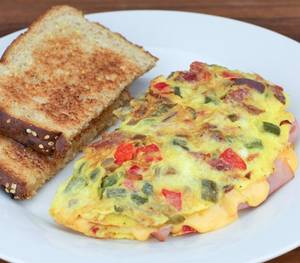 Masala Omelette with Slice Bread