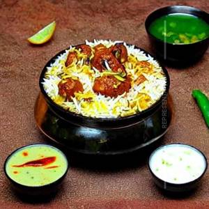 Delicious Soya Chaap Biryani