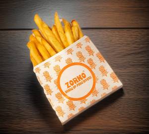 Salted French Fries With Cheese Dip