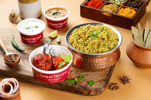 Donne Biryani Rice With Chicken Lollypop