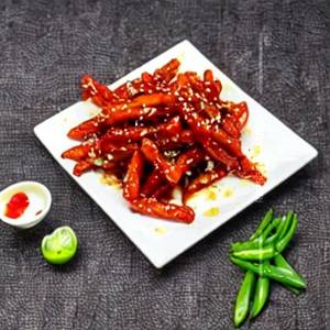 Honey chilli potato