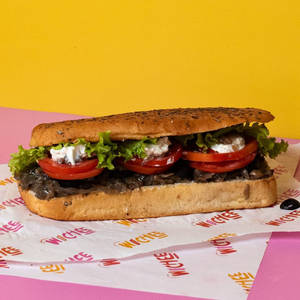 Caramelised Onion, Mushroom And Feta Cheese Sandwich