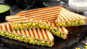 Pesto Corn Cheese Sandwich