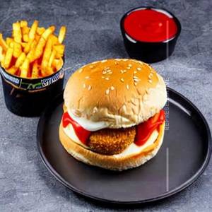 Paneer chilli burger