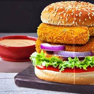 Paneer patty burger