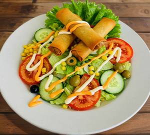 Crispy Veggie Spring Roll Salad