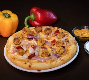 Chicken sausage pizza