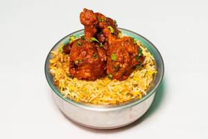 Chicken Lollipop Hyderabadi Biryani