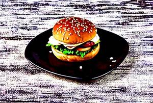 Chicken schezwan burger