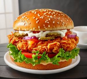 Fried chicken burger