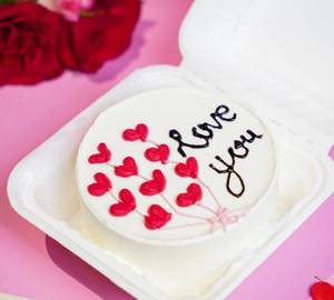 Valentines Day Love You Vanilla Cake