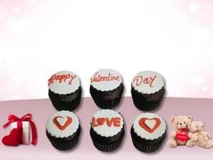 Valentine's Cupcakes - 6 Pieces