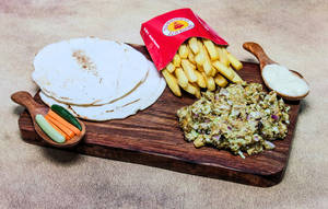 Arabian Chicken Shawarma Plate With Fries