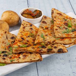 Plain Parantha with Curd [2 Pieces]