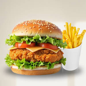 Chicken Crunchy Burger + Fries