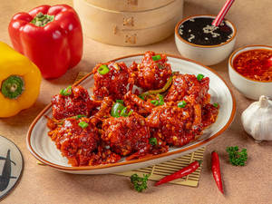 Chicken Schezwan Lollipop (dry)