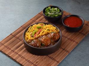 Veg. Manchurian Gravy With Noodles
