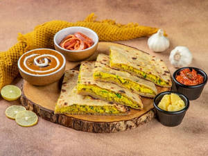 Paneer Paratha + Chana Masala
